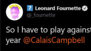 Jacksonville Jaguars star Leonard Fournette isn't looking forward to playing against Calais Campbell.