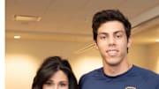 Christian Yelich's mom looks exceedingly young.