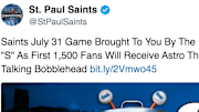 St. Paul Saints minor-league bobblehead giveaway is a direct shot at the Houston Astros. 