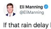 Eli Manning is having fun roasting his brother on Twitter during "The Match."