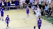 Senior Josh Speidel scores his first bucket of his career at the University of Vermont after the car crash.