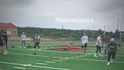 Cleveland Browns QB Baker Mayfield and Detroit Lions WR Danny Amendola working out.