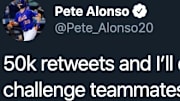 Mets first baseman Pete Alonso is looking to put together an awesome player live stream of MLB The Show Show 