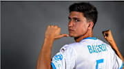 Leonardo Balerdi lors de sa signature à l'OM 
