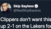 Skip Bayless tweeted that the Clippers were playing without urgency against the Lakers, but they trailed by seven points with a lot of time left.