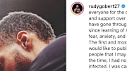 Utah Jazz C Rudy Gobert, who was the first NBA player to be diagnosed with coronavirus, has spoken publicly about it for the first time. 