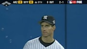 Yankees right fielder Paul O'Neill listens to New York fans chant his name in the final inning of the 2001 World Series.