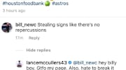 Astros pitcher Lance McCullers gets into it with troll after post about donation to Houston food bank.