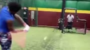 Atlanta Braves slugger Ronald Acuña ripping batting practice