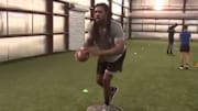 NFL free agent Jadeveon Clowney is all business as he continues his job search