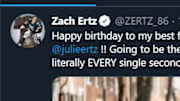 Julie Ertz is given a warm "Happy Birthday" by her husband