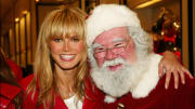 Heidi Klum and Santa Claus. 2002  ::  Evan Agostini/ImageDirect