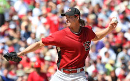 Team-Issued Red Jersey - Tim Lincecum