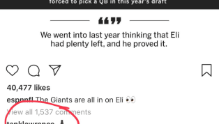 Well, at least someone's happy that the Giants ​will be sticking with Eli Manning in 2019. The aging New York quarterback has been the center of attention for...
