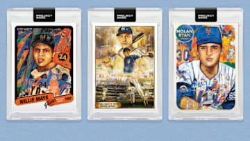 Derek Jeter, Willie Mays and Nolan Ryan Topps cards