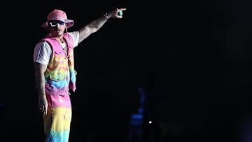 J Balvin durante su presentación en el Coca Cola Flow Festival en México
