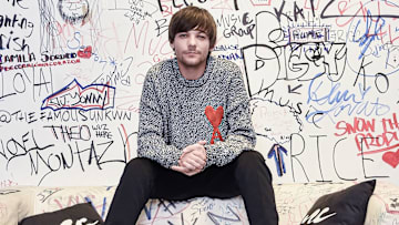 Louis Tomlinson durante su visita en los Music Choice