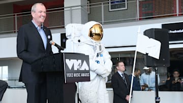 MTV “VMAs” Press Conference At Prudential Center Plaza