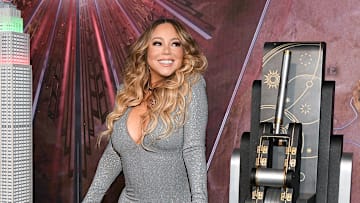 Mariah Carey encendiendo las luces del Empire State Building 