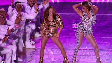 Shakira y JLo durante el Pepsi Super Bowl LIV Halftime Show