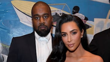 Kim Kardashian and Kanye West at Sean Combs' 50th Birthday Bash Presented By Ciroc Vodka