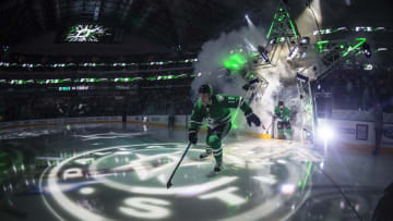 Dec 23, 2016; Dallas, TX, USA; Dallas Stars center Devin Shore (17) takes the ice to face the Los Angeles Kings at the American Airlines Center. Mandatory Credit: Jerome Miron-USA TODAY Sports