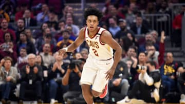 CLEVELAND, OHIO - FEBRUARY 03: Collin Sexton #2 of the Cleveland Cavaliers runs down court during the first half against the New York Knicks at Rocket Mortgage Fieldhouse on February 03, 2020 in Cleveland, Ohio. NOTE TO USER: User expressly acknowledges and agrees that, by downloading and/or using this photograph, user is consenting to the terms and conditions of the Getty Images License Agreement. (Photo by Jason Miller/Getty Images)