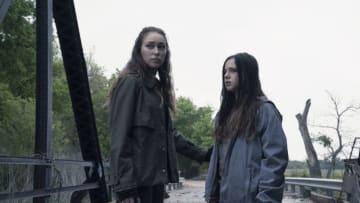 Alycia Debnam-Carey as Alicia Clark, Alexa Nisenson as Charlie - Fear the Walking Dead _ Season 4, Episode 10 - Photo Credit: Ryan Green/AMC