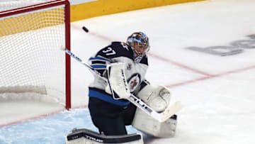 Winnipeg Jets Goaltender Connor Hellebuyck #37 Mandatory Credit: Jean-Yves Ahern-USA TODAY Sports