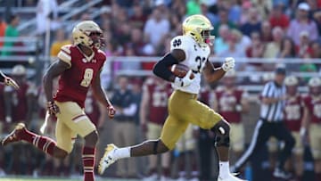 CHESTNUT HILL, MA - SEPTEMBER 16: Josh Adams