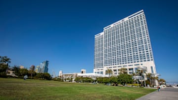 SAN DIEGO, CALIFORNIA - JULY 24: A general view around San Diego Convention Center during the originally scheduled Comic-Con weekend on July 24, 2020 in San Diego, California. Empty streets replace the normally crowded areas that would comprise Day 2 of Comic-Con. 2020 Comic-Con International will occur as a virtual event, Comic-Con@Home, due to the coronavirus epidemic. (Photo by Daniel Knighton/Getty Images)