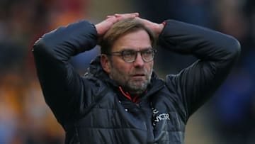 HULL, ENGLAND - FEBRUARY 04: Jurgen Klopp manager / head coach of Liverpool during the Premier League match between Hull City and Liverpool at KCOM Stadium on February 4, 2017 in Hull, England. (Photo by Robbie Jay Barratt - AMA/Getty Images)