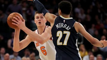 NEW YORK, NY - OCTOBER 30: Kristaps Porzingis