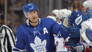 TORONTO, ON - DECEMBER 22: Patrick Marleau #12 of the Toronto Maple Leafs celebrates a goal against the New York Rangers during an NHL game at Scotiabank Arena on December 22, 2018 in Toronto, Ontario, Canada. (Photo by Claus Andersen/Getty Images)