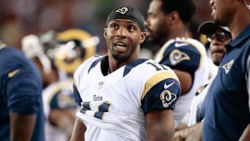 Aug 27, 2016; Denver, CO, USA; Los Angeles Rams wide receiver Tavon Austin (11) on the sidelines in the second quarter against the Denver Broncos at Sports Authority Field at Mile High. The Broncos defeated the Rams 17-9. Mandatory Credit: Isaiah J. Downing-USA TODAY Sports