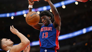 James Wiseman #13 of the Detroit Pistons (Photo by Quinn Harris/Getty Images)