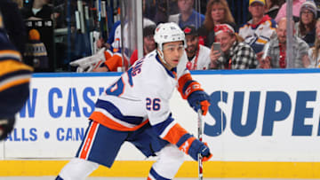 BUFFALO, NY - DECEMBER 31: Joshua Ho-Sang #26 of the New York Islanders skates against the Buffalo Sabres during an NHL game on December 31, 2018 at KeyBank Center in Buffalo, New York. (Photo by Bill Wippert/NHLI via Getty Images)