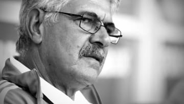 ZAPOPAN, MEXICO - MAY 28: (EDITORS NOTE: Images has been converted to black and white) Ricardo Ferretti coach of Tigres looks on during the Final second leg match between Chivas and Tigres UANL as part of the Torneo Clausura 2017 Liga MX at Chivas Stadium on May 28, 2017 in Zapopan, Mexico. (Photo by Juan Mejia/Jam Media/LatinContent/Getty Images)