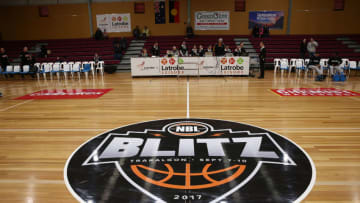 TRARALGON, AUSTRALIA - SEPTEMBER 07: A general view of the court during the 2017 NBL Blitz pre-season match between Melbourne United and the Illawarra Hawks at Traralgon Basketball Centre on September 7, 2017 in Traralgon, Australia. (Photo by Scott Barbour/Getty Images)