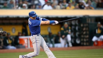 OAKLAND, CA - JUNE 05: Troy Tulowitzki #2 of the Toronto Blue Jays bats against the Oakland Athletics at Oakland Alameda Coliseum on June 5, 2017 in Oakland, California. (Photo by Ezra Shaw/Getty Images)