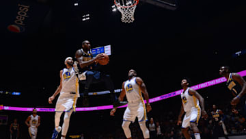 DENVER, CO - NOVEMBER 4: Will Barton #5 of the Denver Nuggets goes to the basket against the Golden State Warriors on November 4, 2017 at the Pepsi Center in Denver, Colorado. NOTE TO USER: User expressly acknowledges and agrees that, by downloading and/or using this Photograph, user is consenting to the terms and conditions of the Getty Images License Agreement. Mandatory Copyright Notice: Copyright 2017 NBAE (Photo by Bart Young/NBAE via Getty Images)