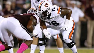 The transfer portal looks likely to bring much-needed depth to the Auburn football OL. (Photo by Jonathan Bachman/Getty Images)