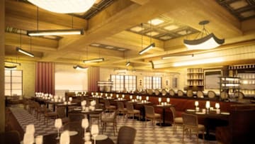 Brasserie B by Bobby Flay, Dining Room Rendering, Credit Olivia Jane Design, provided by Caesars Palace