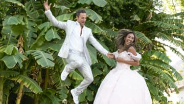 THE BACHELORETTE - Ò1608Ó Ð An anxious Tayshia is experiencing something totally unexpected: She is having romantic feelings for multiple men. JoJo arrives to help Tayshia navigate her unsettling emotions, as well as fills in for Chris Harrison when he leaves to accompany his son to college. Tayshia and Zac C. dress up to capture some lovely wedding photos. He reveals himself to be a real survivor, surprising the Bachelorette and compelling her to see him in a different light. Ten men attend an art class in order to reveal themselves through their creative talent. Another man faces his fears as he and Tayshia go ghost hunting, but, even scarier, he admits his deep feelings for her. Finally, bitter rivals Noah and Bennett face the dreaded two-on-one date on ÒThe Bachelorette,Ó TUESDAY, DEC. 1 (8:00-10:01 p.m. EST), on ABC. (ABC/Craig Sjodin)ZAC C., TAYSHIA ADAMS