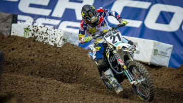 Jason Anderson competes at Monster Energy Supercross Anaheim 1. Photo Credit: Courtesy of Mullen Lowe.