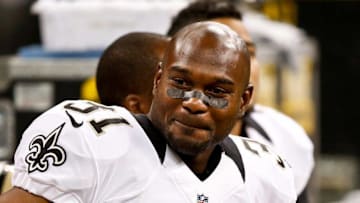 Aug 28, 2014; New Orleans, LA, USA; New Orleans Saints free safety Jairus Byrd (31) against the Baltimore Ravens during the second half of a preseason game at Mercedes-Benz Superdome. The Ravens defeated the Saints 22-13. Mandatory Credit: Derick E. Hingle-USA TODAY Sports