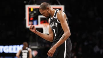 NEW YORK, NEW YORK - APRIL 12: Kevin Durant #7 of the Brooklyn Nets (Photo by Sarah Stier/Getty Images)