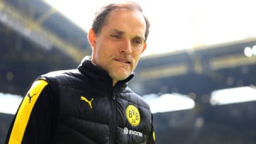 DORTMUND, GERMANY - APRIL 29: Head coach Thomas Tuchel of Dortmund lloks on during the Bundesliga match between Borussia Dortmund and 1. FC Koeln at Signal Iduna Park on April 29, 2017 in Dortmund, Germany. (Photo by Lars Baron/Bongarts/Getty Images)