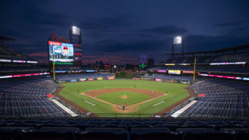 PHILADELPHIA, PA - AUGUST 06: A general view of Citizens Bank Park in the bottom of the sixth inning of the game between the New York Yankees and Philadelphia Phillies on August 6, 2020 in Philadelphia, Pennsylvania. The Phillies defeated the Yankees 5-4. (Photo by Mitchell Leff/Getty Images)