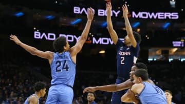 PHILADELPHIA, PA - JANUARY 18: James Bouknight #2 of the Connecticut Huskies (Photo by Rich Schultz/Getty Images)